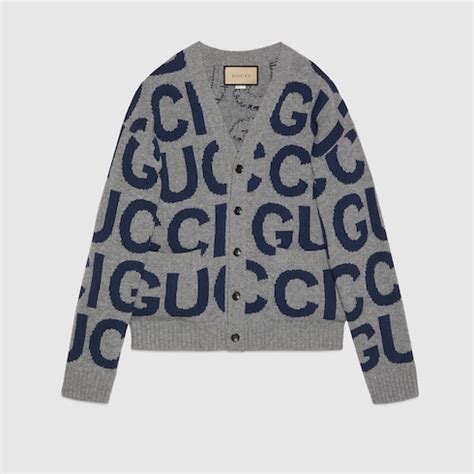 gucci intarsia cardigan|gucci web cardigan.